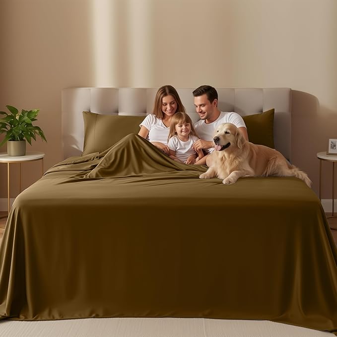 Utopia Bedding Twin Sheet Set – 3 Piece Bed Sheets for Twin Size Bed, Soft and Breathable Microfiber, Includes 1 Fitted Sheet, 1 Flat Sheet and 1 Pillowcase – Oeko Tex (Mocha)