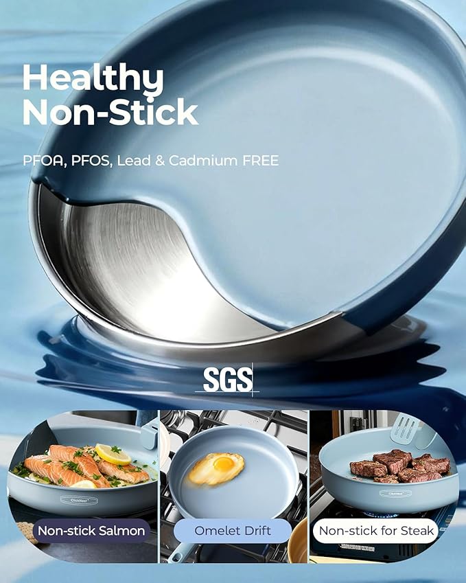 Ceramic Cookware Set, Detachable Handle Pots and Pans Non Stick, 12-Piece Camping Cooking Set Nonstick with Storage Bag, Anti-Scratch Pads, PFOA Free, RV Camping Essentials