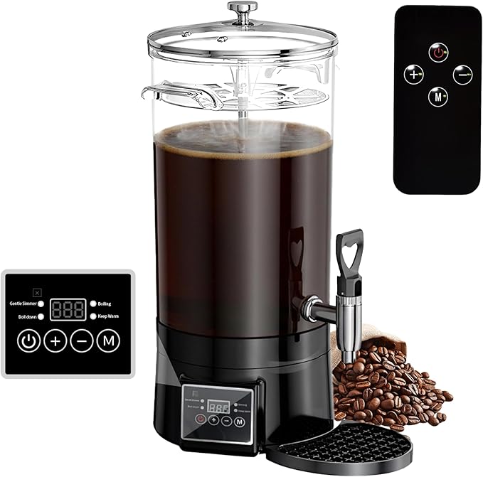 Commercial Coffee Urn Hot Beverage Dispenser Coffee Maker, Food-grade Plastic 18.8 L 125 Cups, Hot Chocolate Machine, Electric Percolator for Catering Hot Water for Hot Cocoa, Drink, Tea, Juice