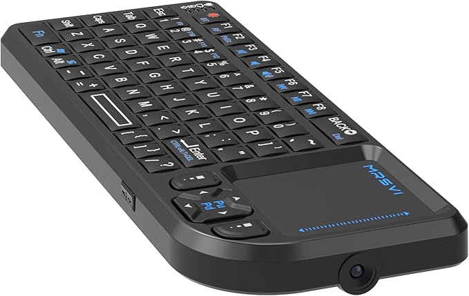 Mini Keyboard with touchpad, mini Bluetooth Keyboard, 2.4G Ultra-Thin Handheld Wireless Portable Keyboard, Suitable for PCs/Tablets/TVs/Smartphones, Ideal for Travel