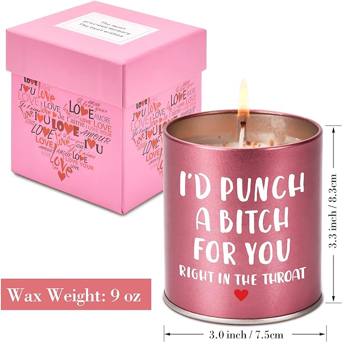 Mothers Day Gifts for Mom Women Scented Candle: Birthday Gifts Girlfriend Wife Sister Galentines Christmas Stocking Stuffers White Elephant Valentines Day for Her Anniversary Friendship Funny Gift
