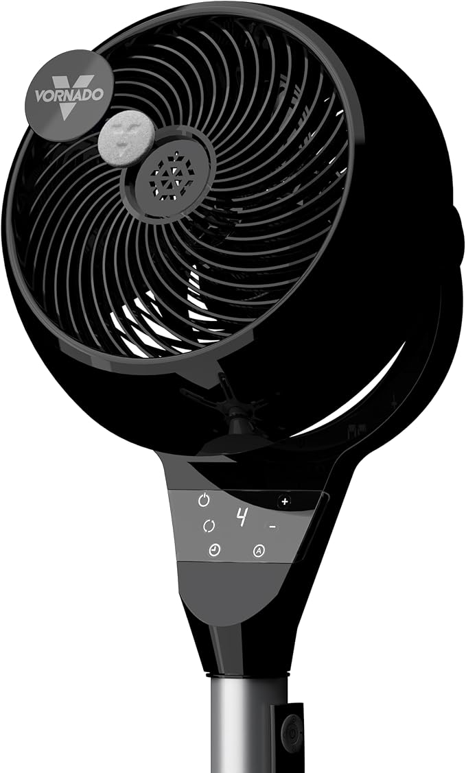 Vornado 6803 OSC Whole Room Pedestal Circulator with Oscillation, Included Remote, 29-39” Adjustable Height, Timer, Aromatherapy with Included Scent Pads, 4 Speed Settings, Easy-Clean Removable Grille