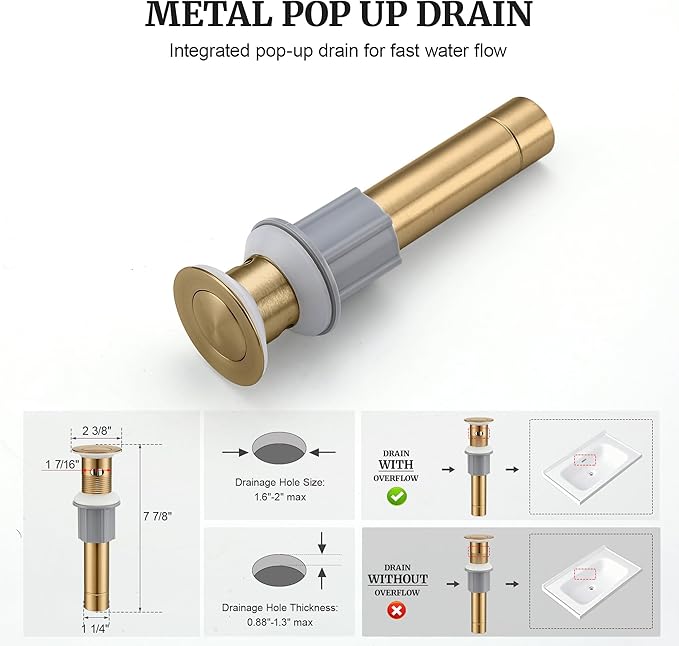 Ultimate Unicorn Bathroom Sink Faucet Champagne Bronze - 4 Inch Centerset Pull Down Vanity Faucets 3 Hole with Pop Up Drain - Two Handle Modern Washbasin Tap Set with Pull Out Sprayer for Rv Lavatory