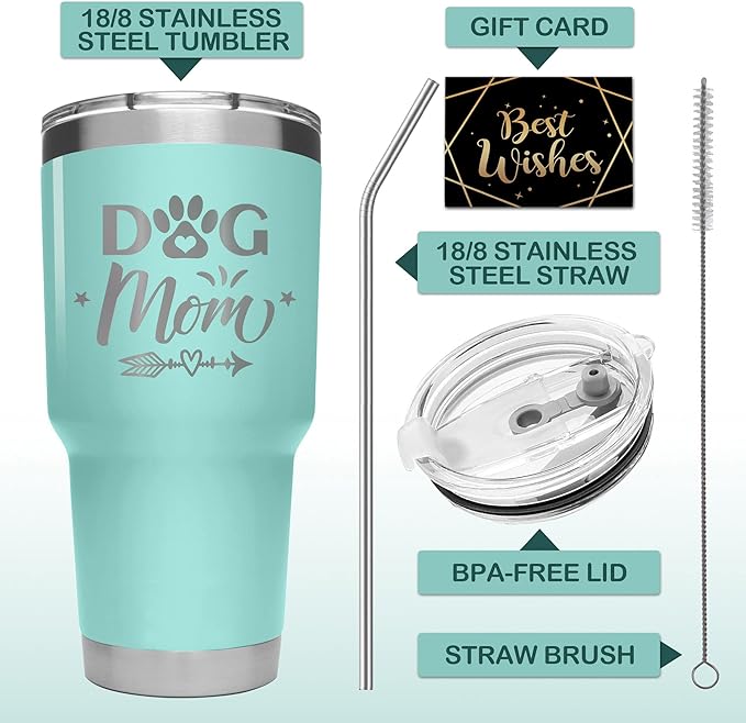 Hexagram Dog Mom Gifts for Mothers Day|, Dog Mom Dog Lovers Gifts for Women, 20oz Tumbler, Mothers Day Present, Friendship Gift for Women