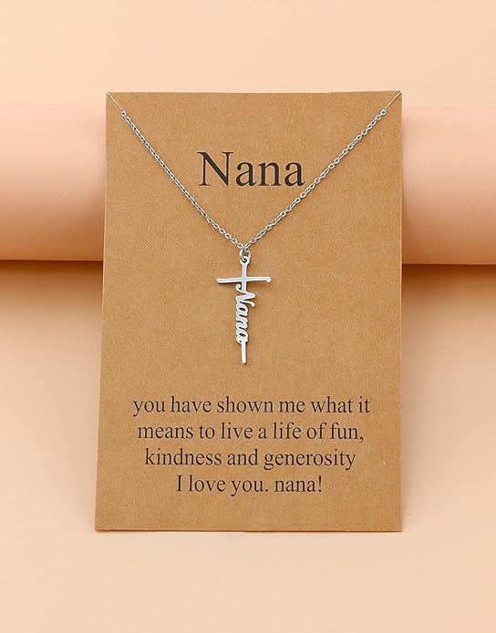 Lcherry Faith Cross Pendant Necklace for Women Religious Christian Jewelry Mother's Day Gifts for Women