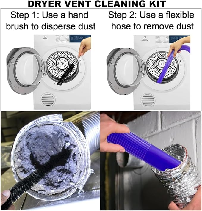 For Dyson V7 V8 V10 V11 V15 Vacuum Accessories & Attachment -Traceless Dust Brush & Dryer Vent Cleaner Kit - Refrigerator Condenser Coil Brush- Flexible Crevice Tool for Small Crevice & Car Detailing
