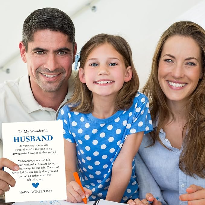 FANCYLUCKY Funny Fathers Day Card Gifts for Husband, Romantic Father’s Day Card from Wife, Love Card