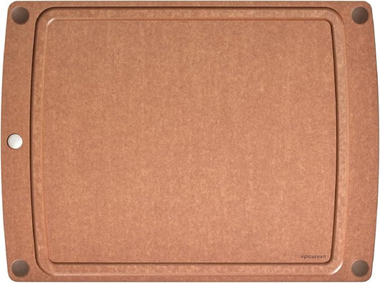 Epicurean All-In-One Cutting Board with Non-Slip Feet and Juice Groove - Non-toxic, Dishwasher Safe,Made in the USA, 19.5" x 14.5", Nutmeg