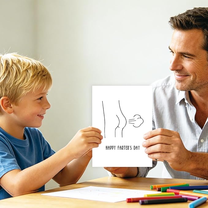 Father's Day Card for Dad, Fathers Day Card Gifts from Daughter Son, Funny Dad Gifts for Daddy