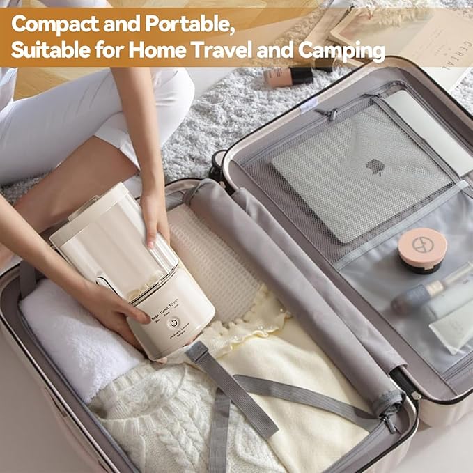Portable Mini Washing Machine, Underwear Washing Machine Small Clothes Washer Makeup Brush Cleaner (Cream)