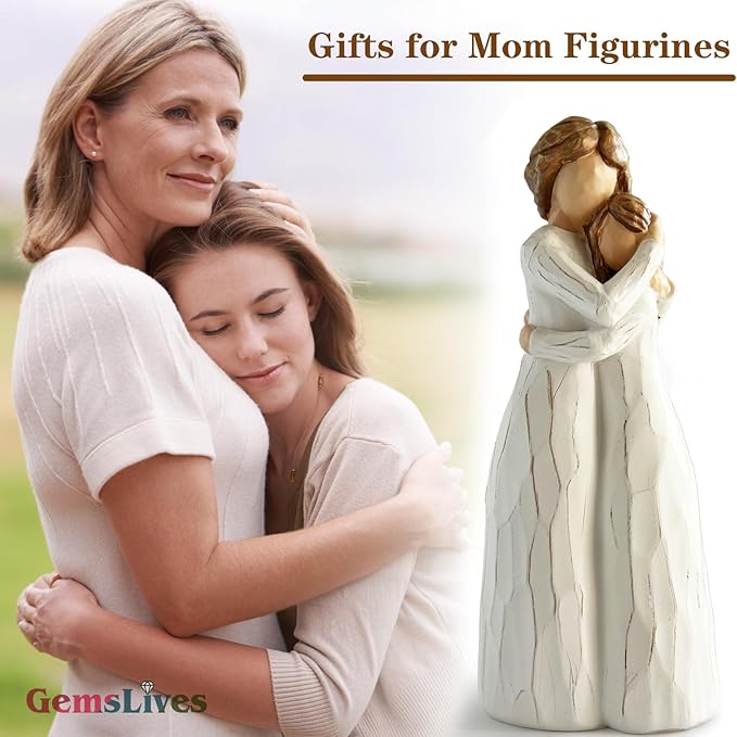 Mom Birthday Gifts from Daughter – Gift for Mom or Daughter,7.8'' Mother and Daughter Hand Painted Figure,Mother’s Day, Birthday, Christmas