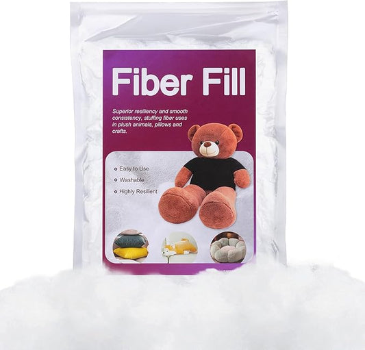 BUTUZE 5.29oz/150g Polyfill Stuffing Fiber Fill, (2.1oz-4.4lb) White Premium Fiberfill Stuffing for Craft, Crochet Stuffing, Stuffing for Stuffed Animals, Cotton Batting - Sealed Packaging