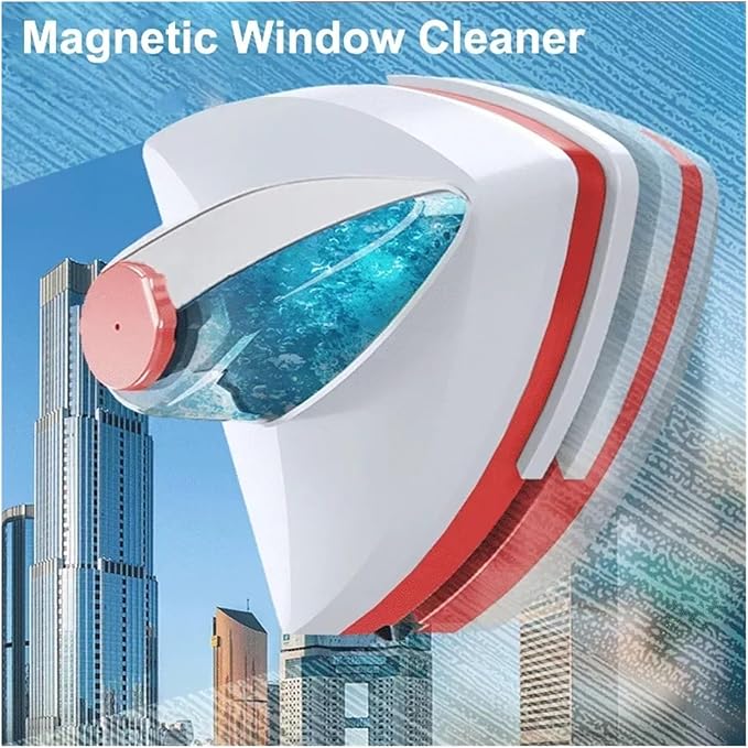 window washer tool， Double-Side Magnetic Windows Cleaner Automatic Water Dispending Glass Brush Wiper Robot Household Cleaning Tools,for home(8-15mm)