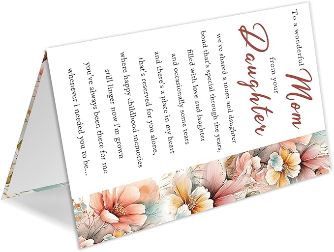 Mother's Day Card, Mothers Day Gifts Card for Mom from Daughter, Mothers Day Gifts Ideas
