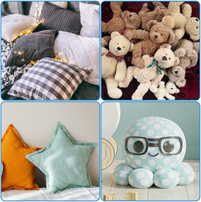 Jmuiiu Polyester Fill, 3.5oz-70.5oz Premium Polyester Fiberfill, Stuffing for Stuffed Animals, Recycled Polyester Fiber, High Resilience Polyfill Stuffing Fluff Fiberfill for Pillow Filling,Crafts