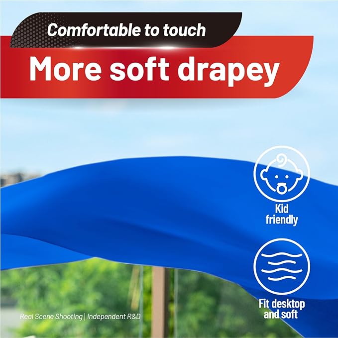 Plastic Table Cloth, 110 Ft X 54 in Disposable Tablecloth Royal Blue Tablecloth Premium PEVA Plastic Table Cloth Disposable with Any Cut Sliding Cutters for Parties, Birthdays, Festivals