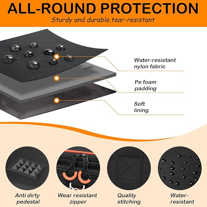 Travel Carrying Case for Jackery Explorer 1000/1000 v2, Solar Generator Case for Jackery & Accessories, Portable Power Station Bag with Waterproof Bottom, Strap & Pockets, Multiple Size