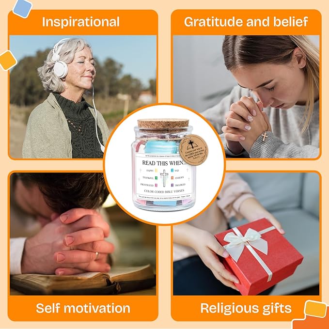 NewEleven Mothers Day Gifts For Women - Christian Gift For Her, Friends - Confirmation Gifts for Boys, Girls - Inspirational, Birthday Gift From Bestie, Family, Coworker - Bible Verse Jar