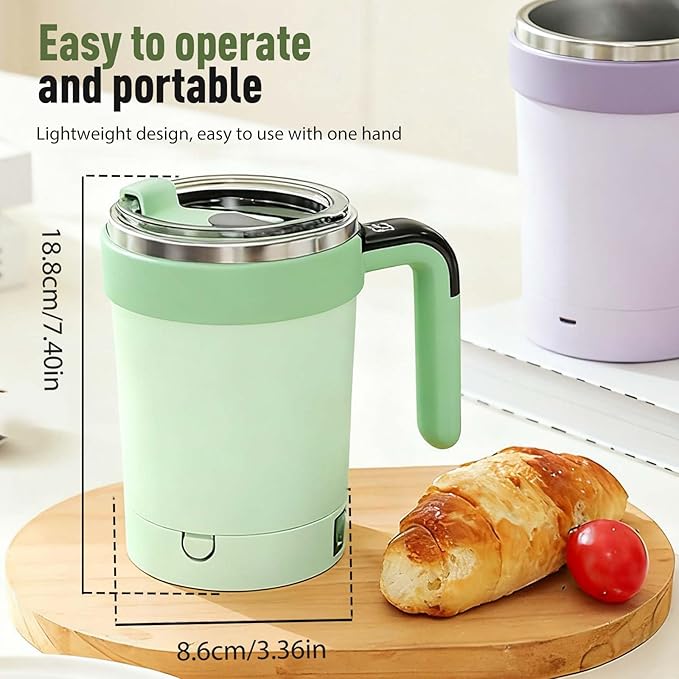 Automatic Magnetic Stirring Coffee Mug with Temperature Display, 2026 Upgraded Magnetic Coffee Stirrer Automatic Stirring Coffee Mug with Lid, Auto Stirring Coffee Mug for Office School (White)