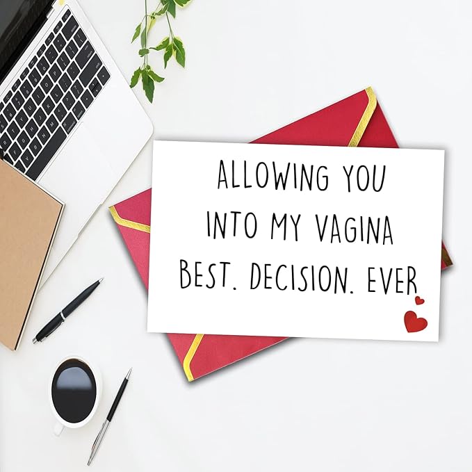Naughty Father s Day Cards Gifts for Husband, Romantic First Father Day Card from Wife, Dirty Fathers Day Gift from Girlfriend, Anniversary Card, Valentine'S Day Card