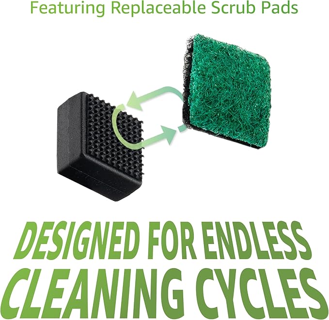 Chubbs Scrubb Magnetic Glass Cleaner with 40-Pack Replacement Scrubb Pads Bundle - Mini Magnetic Scrubber Kit That Removes Tough, Built-Up Stains From Glass, Ceramic & Metal