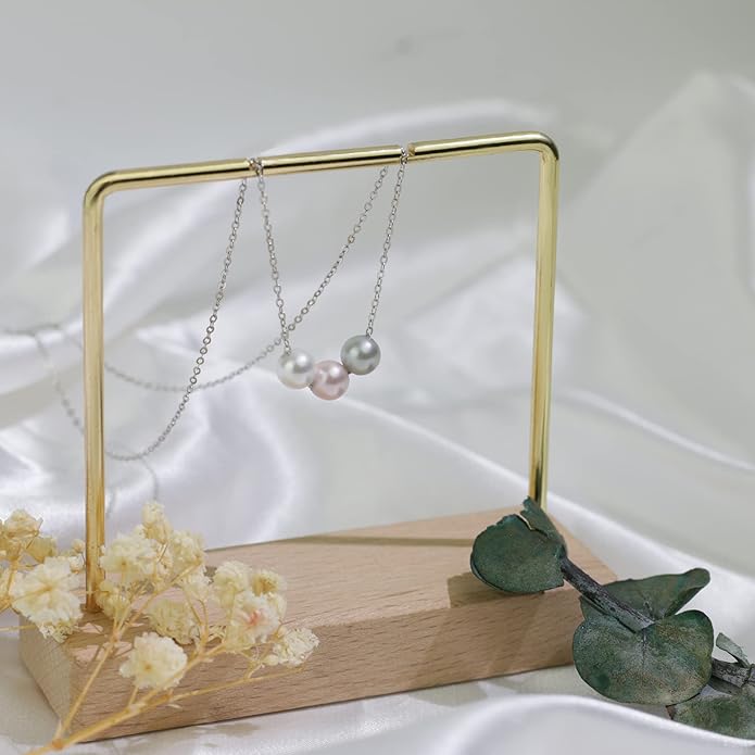 Sereney S925 Sterling Silver Grandma Necklace as Mothers Day Gifts for New Grandma, 3 Circles Grandmother Granddaughter Jewelry for Mom Nana, 3 Sterling Silver Pearl Jewelry as New Grandmother Gifts