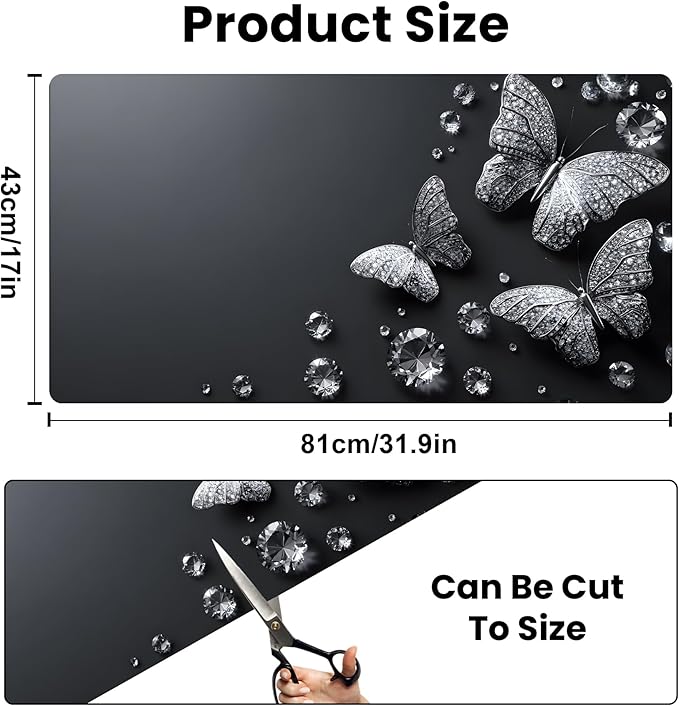Coffee Mat 17"x32" - Extra Large Absorbent Non Slip Dish Drying Mat,Coffee Bar Accessories,Kitchen Counter Protector for Coffeemaker, Sink, Dining Decor