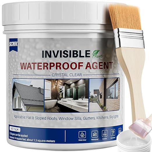 1000g Transparent Waterproof Coating Agent, Super Strong Waterproof Insulating Sealant, Invisible Waterproofing Sealant for Roofs, Walls, Indoor and Outdoor Use