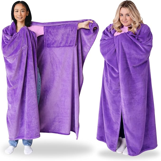 Super Blanky Wearable Blankets for Women, Adult Wearable Blanket Men, Mother's Day Gifts for Her, Wife Birthday Gift Ideas