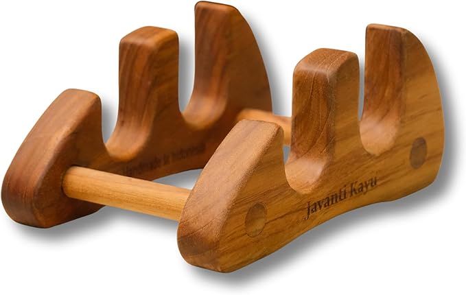 Chopping Board Stand – Teak Wood – Premium Handmade Holder Organizer for Boards, Drying Rack, Single or Dual Slot, Fits Thick Boards, Air-Dry Base (2 Slots (1.3 in Thickness))