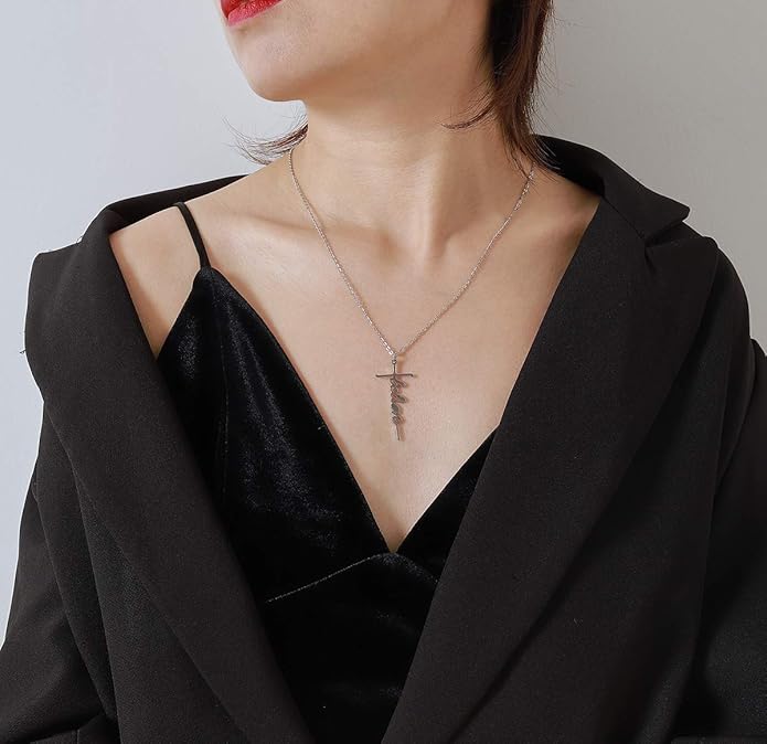 Lcherry Faith Cross Pendant Necklace for Women Religious Christian Jewelry Mother's Day Gifts for Women