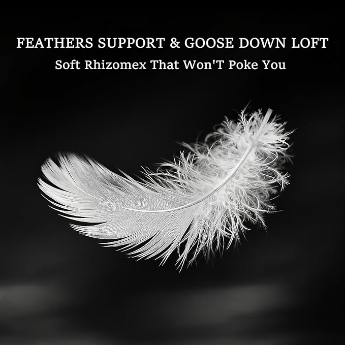 MOOX Down Feathers Pillow Filling Stuffing with 10% Goose Down 90% Feather Fluffy Blend Fill DIY Upholstery Crafts for Couch Cushions Bed Pillow Inserts Stuffing (4.0, Pounds)