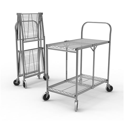 FSE 373-WSCC-2 Two-Shelf Collapsible Wire Utility Cart