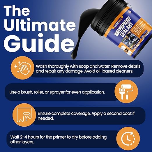 Liquid Rubber Waterproof Sealant - Rubber Paint - All Surface Leak Repair Indoor and Outdoor Flexible Roof Sealant, Water-Based, Easy to Apply, Original Black, 4.75 Gallon
