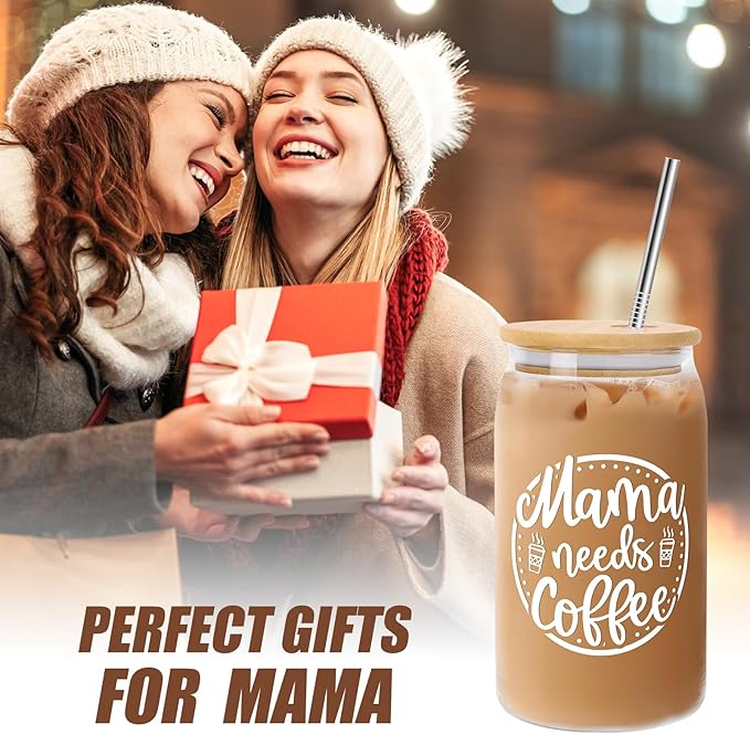 Mothers Day Gifts for Mom from Daughter Son, Unique Retirement Gifts Ideas for Women Mother In Law, Personalized Anniversary Birthday Mothers Day Presents for Mom Wife from Husband - Can Glass 16OZ