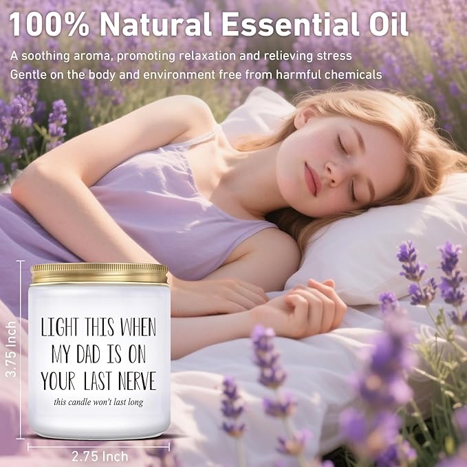 Gifts for Mom from Daughter Son, Funny Mothers Day Gift, Birthday Christmas Thanksgiving Day Gifts for Mom, Lavender Scented Candle
