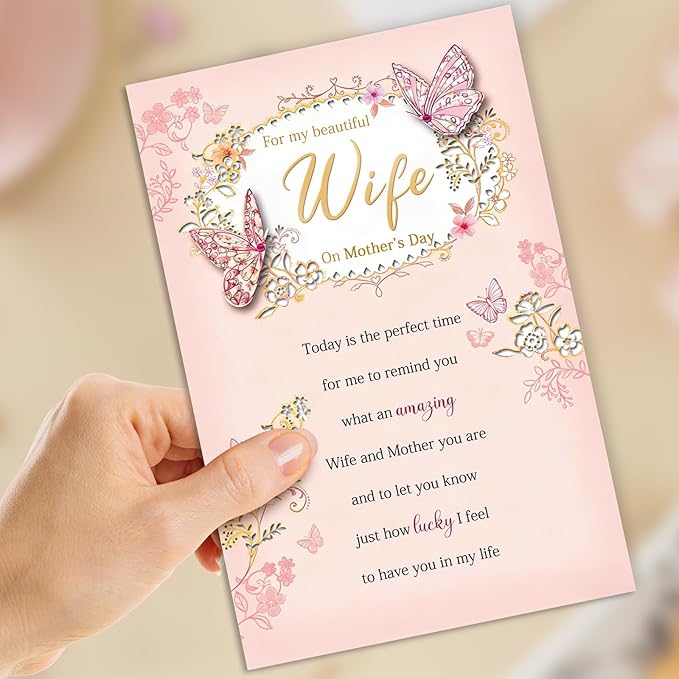 Mother’s Day Card for Wife, Mothers Day Gifts from Husband, Mothers Day Gifts for Wife from Husband