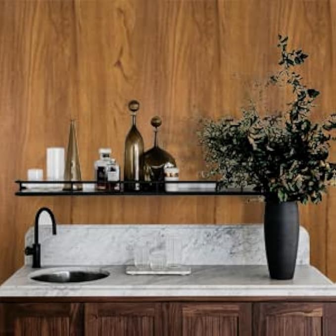 COSNIGHT 15.7" ×984" Wood Grain Wallpaper Peel and Stick Vinyl Film Self Adhesive Decor Wall Paper for Cabinet Drawer Shelf Liner Easy to Clean