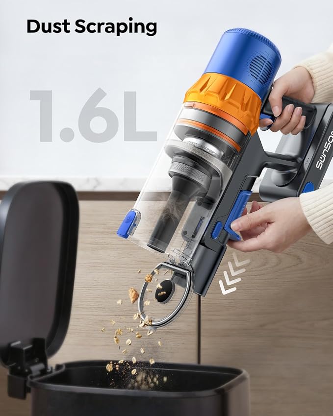 Cordless Vacuum Cleaner, 650W/55KPa/70Mins Stick Vacuum with Bendable Wand, 3.3 ft Hose, Auto Mode, Self-Standing, Aromatherapy, V-Shaped Anti-Tangle Brush for Hard Floor, Carpet & Pet Hair (X13)