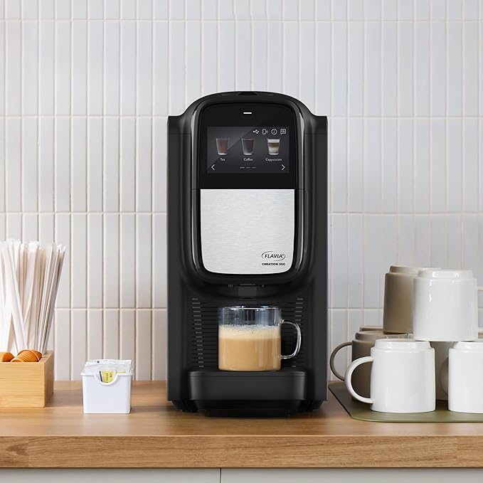 Flavia Creation 300 Brewer, Makes Coffee, Lattes, Tea, and other Hot or Cold Beverages with Single-Serve Freshpacks, Multiple Brew Sizes