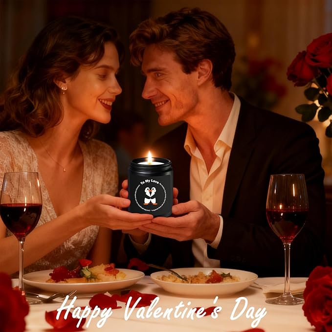 Wife Candle for Mothers Day,Penguin Gifts for Girlfriend,Her,Romantic Anniversary Birthday Gift for Her Him Couple,I Love You Gifts,Mothers Day Gift for Wife from Husband, Funny Love Candles for Him