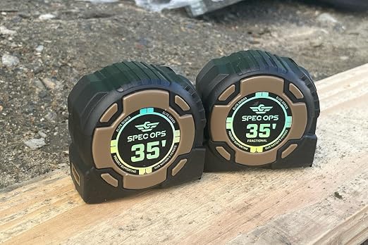 Spec Ops Tools 35-Foot Elite Series Tape Measure, 1 1/4" Double-Sided Blade, Includes Fractional Markings, 12 Feet of Stand Out, Military-Grade Composite Case, 3% Donated to Veterans