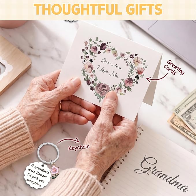 Grandma Gifts, Birthday Gifts for Grandma, Grandmother Gift from Granddaughter Grandson for Mothers Day Christmas