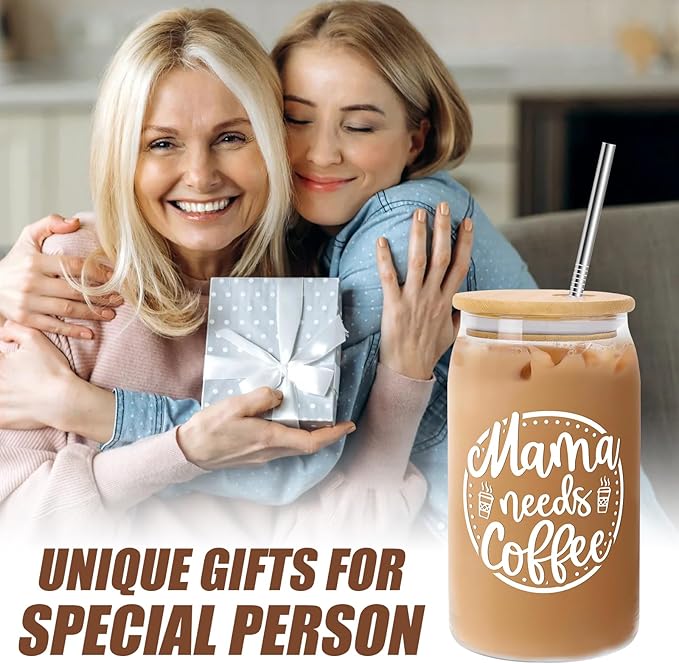 Mothers Day Gifts for Mom from Daughter Son, Unique Retirement Gifts Ideas for Women Mother In Law, Personalized Anniversary Birthday Mothers Day Presents for Mom Wife from Husband - Can Glass 16OZ
