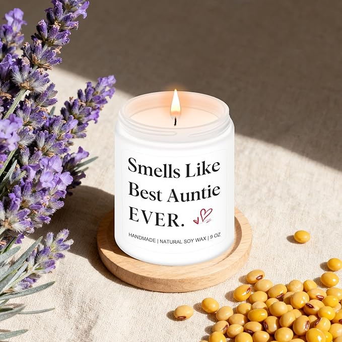 Homsolver Gifts for Aunt, Birthday Mothers Christmas Thanksgiving Gifts for Aunt, Smells Like Best Auntie Ever Scented Candles