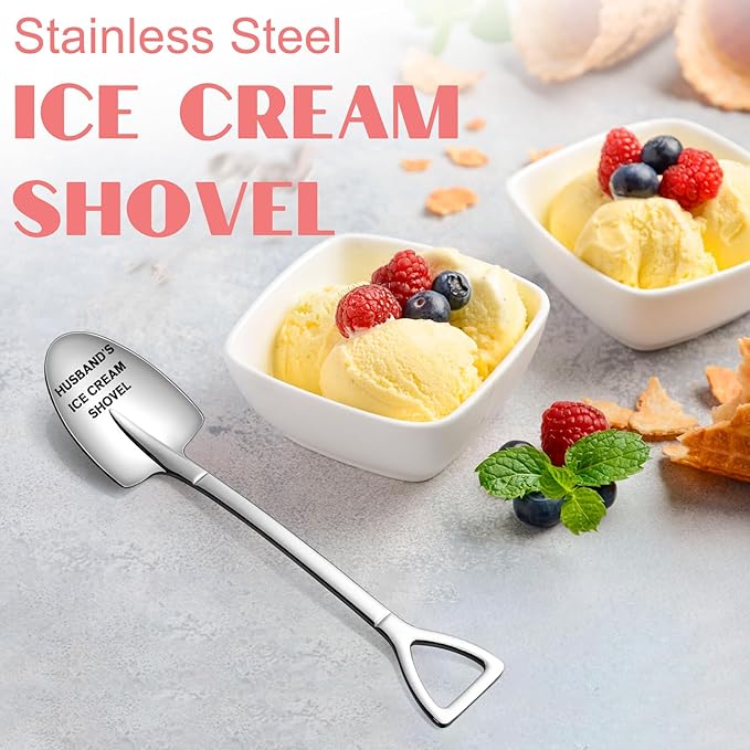 Husband's Ice Cream Shovel - Stainless Steel Ice Cream Scoop - Funny Gift for Husband