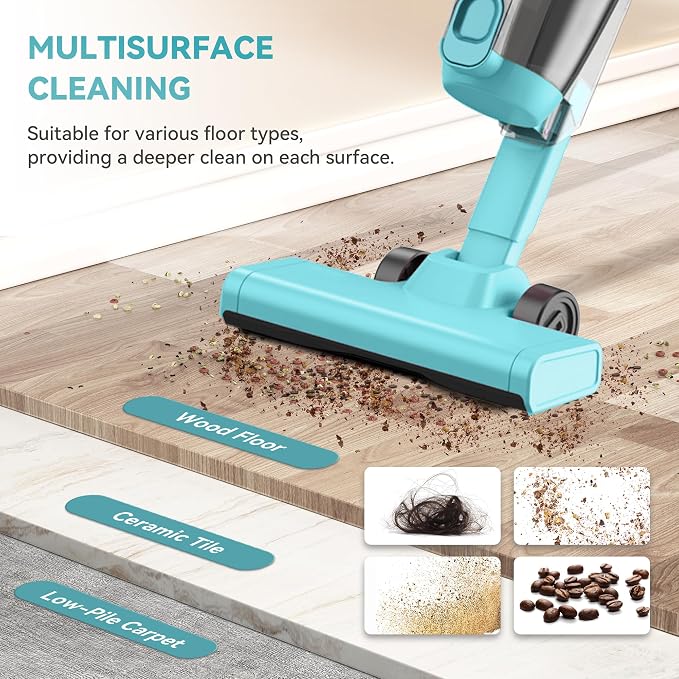 Vazone R6X Corded Stick Vacuum Cleaners for Home, 20Kpa Powerful Suction Stick Vacuum with 16Ft Cord, 2 in 1 Lightweight Handheld Vacuum Cleaner for Hardwood Floor Pet Hair