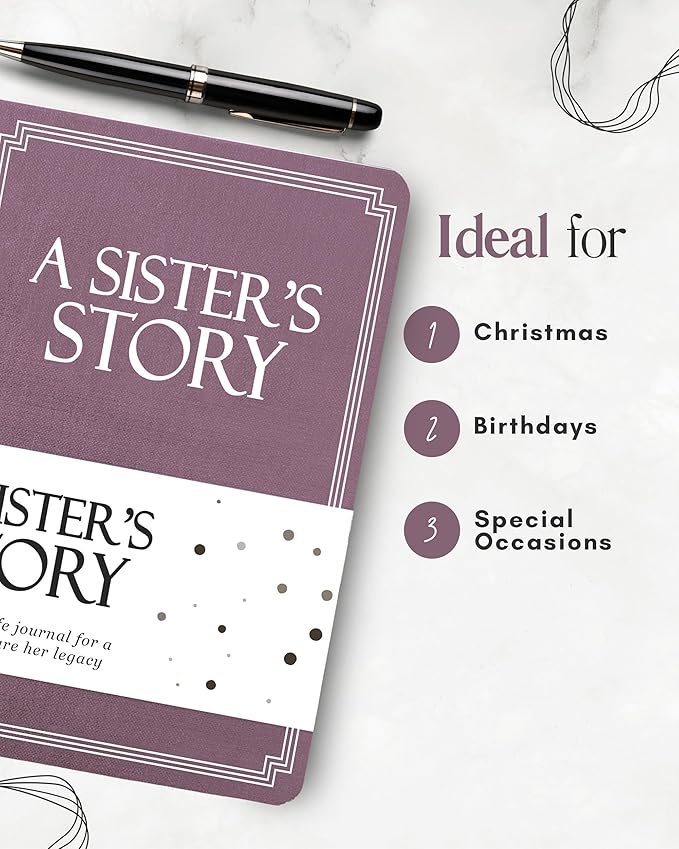 Sister's Life Story Journal (Hardcover): A Meaningful Keepsake for Sister to Share Her Journey and Memories, Book Includes 250+ Prompt, Sentimental Gift for Mother's Day, Birthday & Christmas
