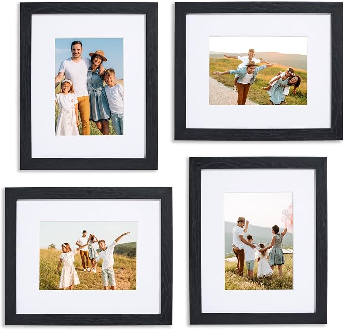 Sheffield Home 4 Piece Gallery Wall Frame Set, 8x10 Inch, Black