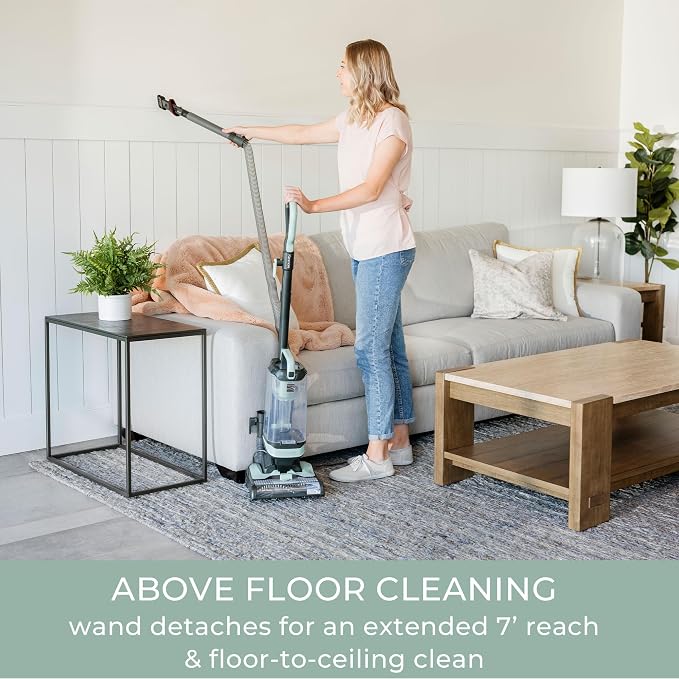 Kenmore DU1275 Featherlite Bagless Upright Vacuum Lightweight | 4 Height Adjustment, Hair Eliminator brushroll, Pet HandiMate & 2 Cleaning Tools, Light Green